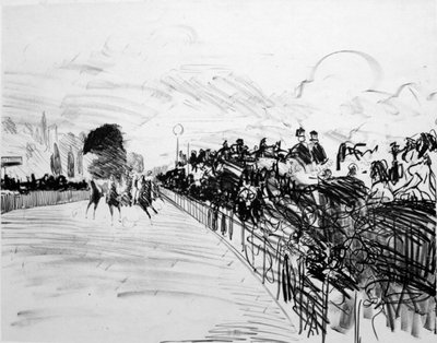 Horse Racing by Édouard Manet